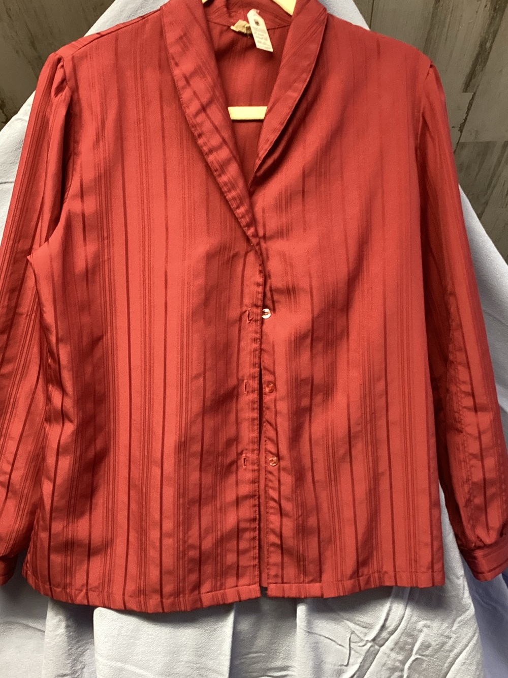 jcpenney Women's Rust Red Button-Down Shirt